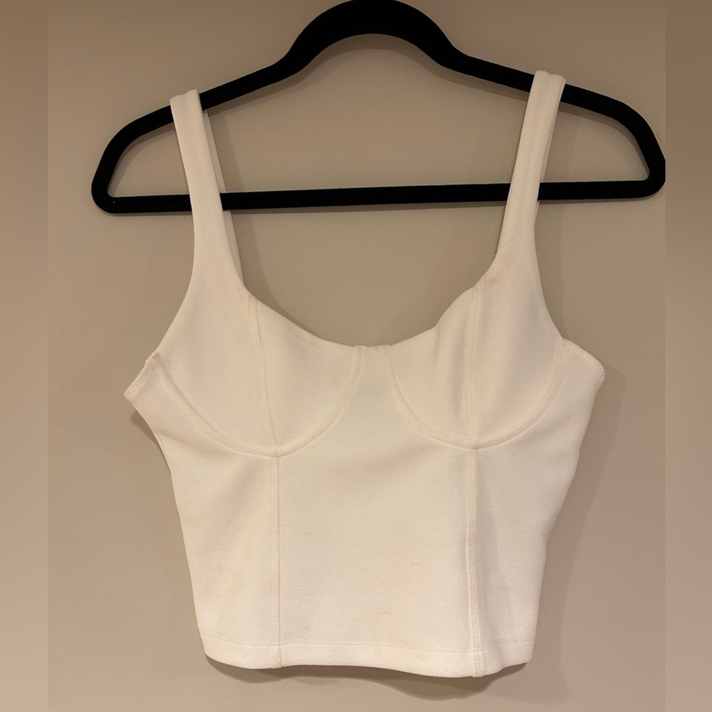 White stretchy top from Zara